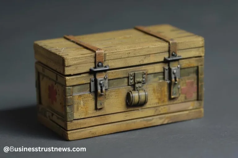 vintage domont minute empty wood box